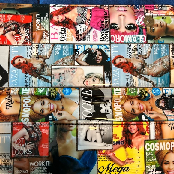MAGAZINE Celebrity Print Bag/ Envelope/ Clutch • Medium • Multiple Colors • - Picture 4 of 8
